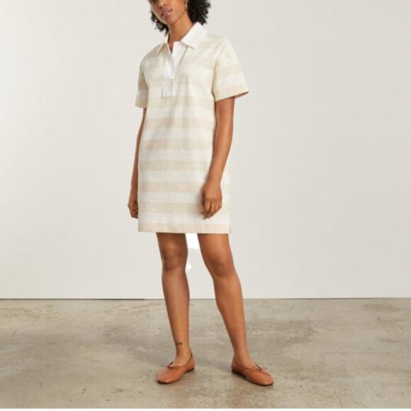 Everlane Dresses & Skirts - Everlane The Organic Cotton Polo Dress Beech Bone Stripe Size XS NWT $68 MSRP